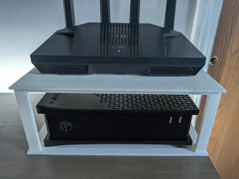 Flint2 Router Stand + Modem