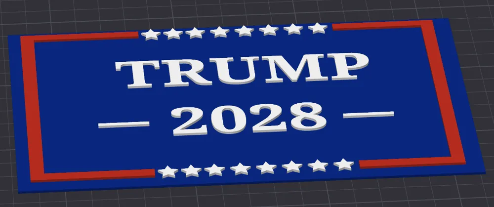 Trump Sign Generator Trump Sign - Free 3D Print Model - MakerWorld