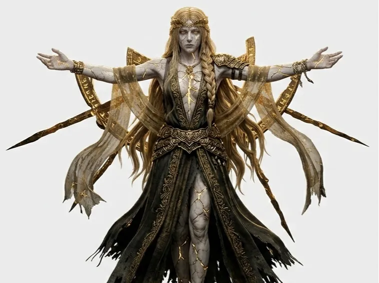 Marika - Elden Ring - statue without stand