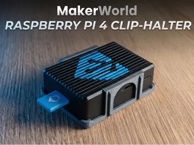 Raspberry Pi 4 Aluminum Case Clip Mount