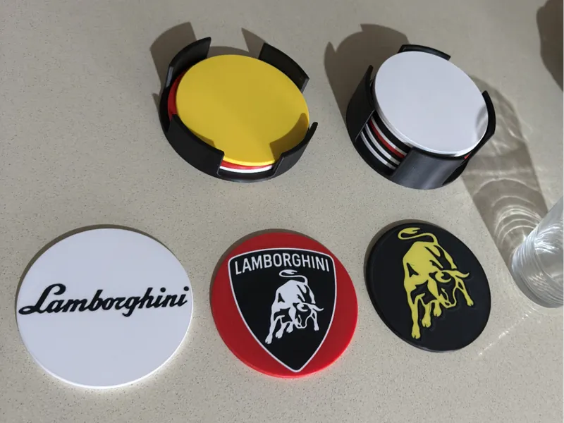 Lamborghini Coaster Set With Holders