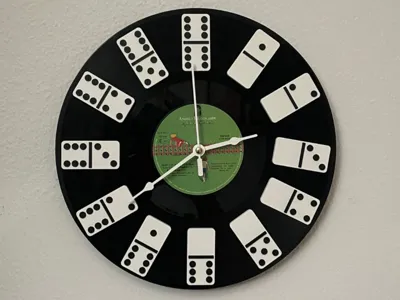 Vinyl Record Domino Clock kit