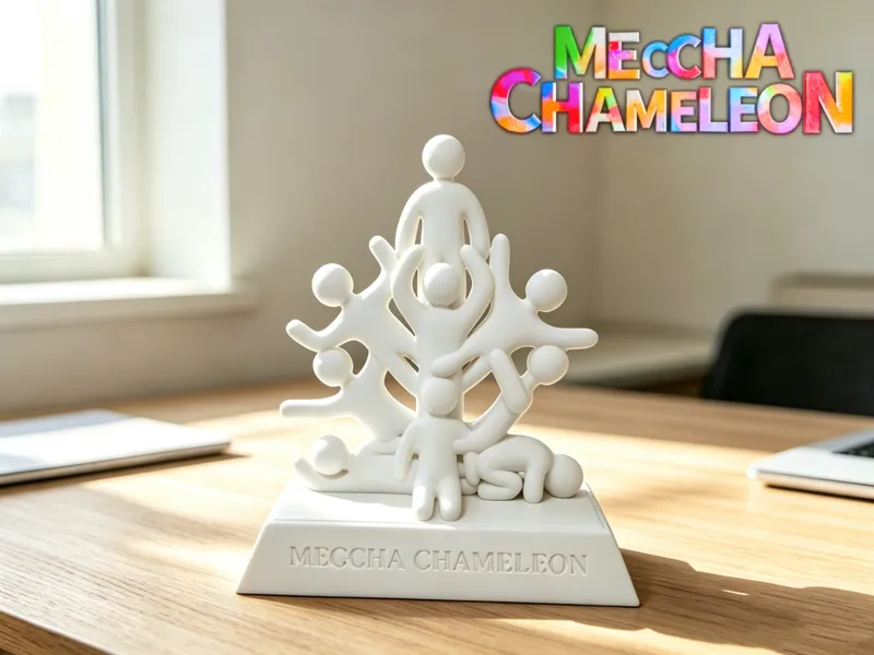 Mecha Chameleon game characters sculpture