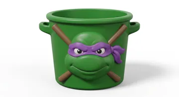 Letrero o emblema decorativo: Donatello – TMNT Paint Your Own Bucket — vista de referencia 4