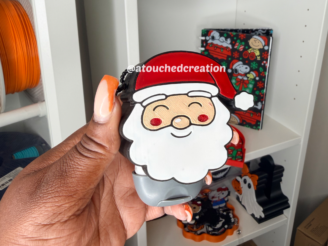 SANTA BATH AND BODY POCKETBAC SANITIZER KEYCHAIN - 1