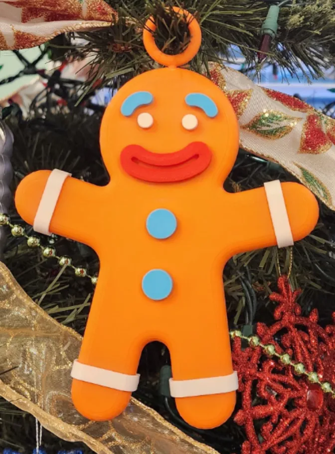 Gingerbread Man Ornament W/Changeable Expressions