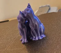 Chats câlins avec anneau — figurine — photo 1