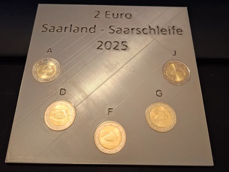 2 Euro Präsentationsrahmen - Saarland