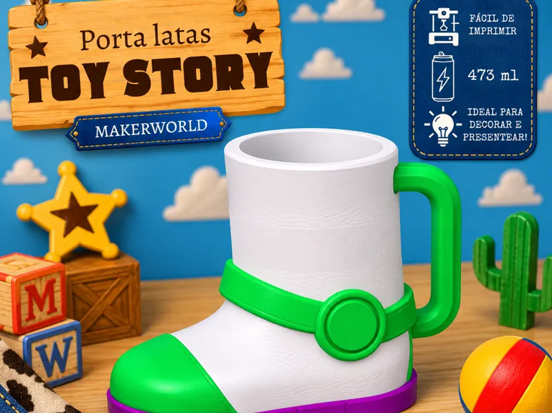 Porta latas 350 ml Toy Story Buzz