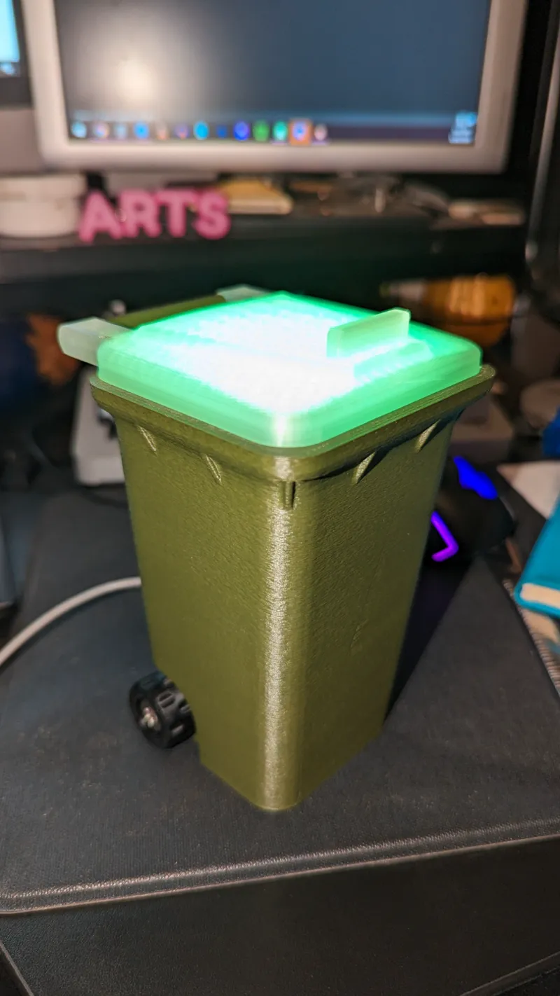 ESP8266 Wemos D1 Mini Lightup Wheelie Bin Trash