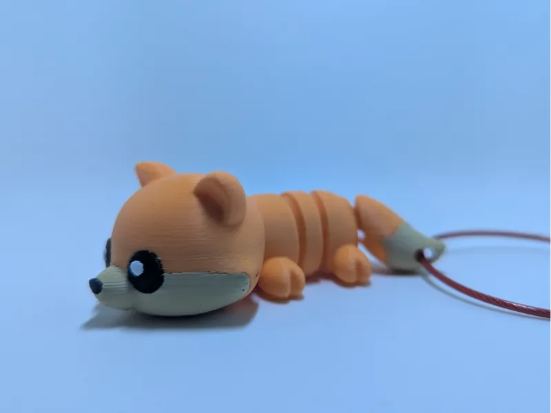 Cute Articulated Flexi Fox Keychain - Print Toy