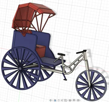 Modelo para impresión 3D: My European-Style Cyclo – A Childhood Memory — vista de referencia 3