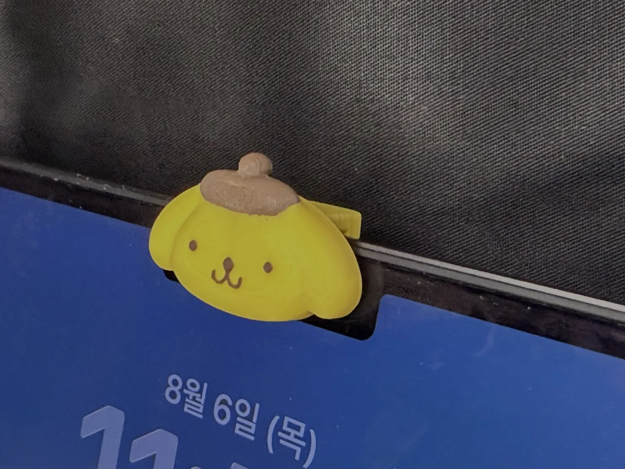 Pompompurin webcam cover privacy protection view 2