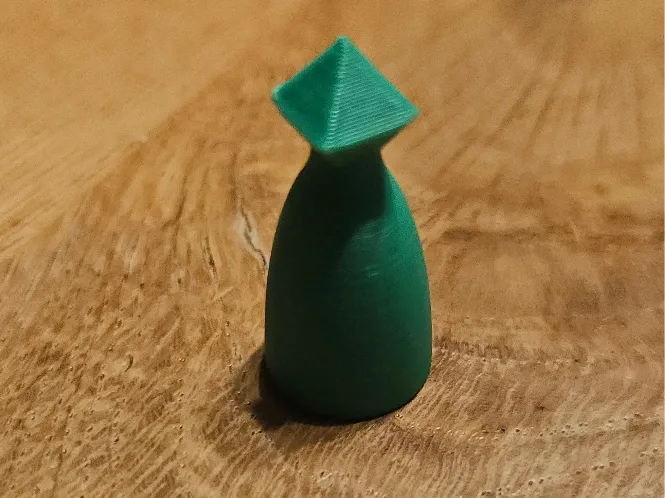 Spielkegel mit Würfel-Kopf 3cm