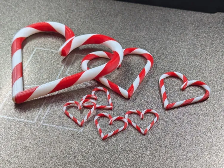 Tiny Candy Cane Hearts
