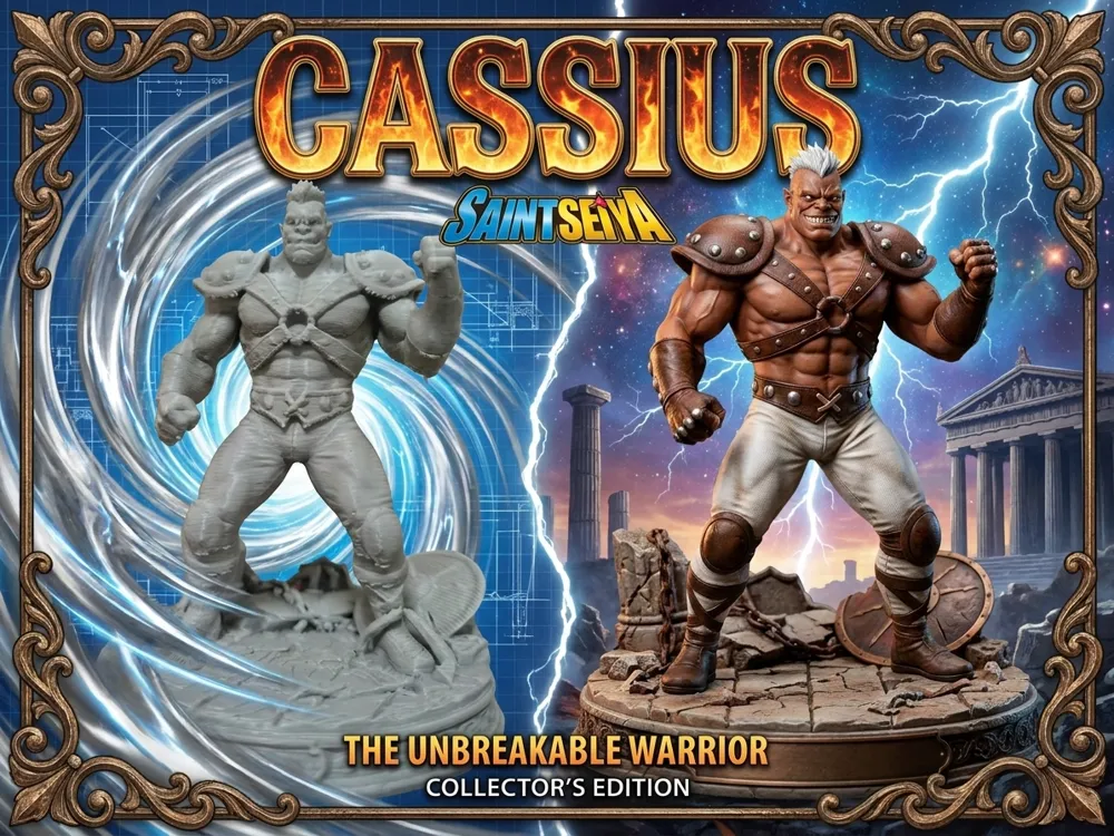 Modelo para impresión 3D: CASSIUS SAINT SEIYA. Referencia del modelo original.