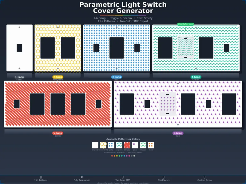 Switch Cover Generator - Patterns & Child Locks