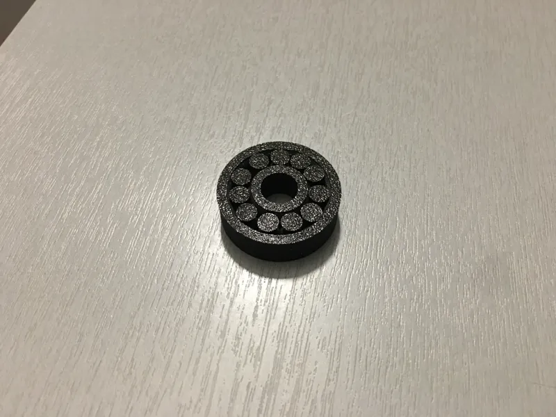 Ball bearing print in place