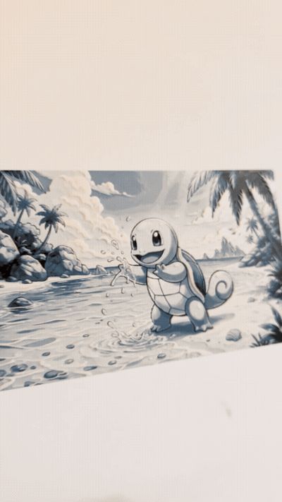 Squirtle Tropical Beach Lithophane 