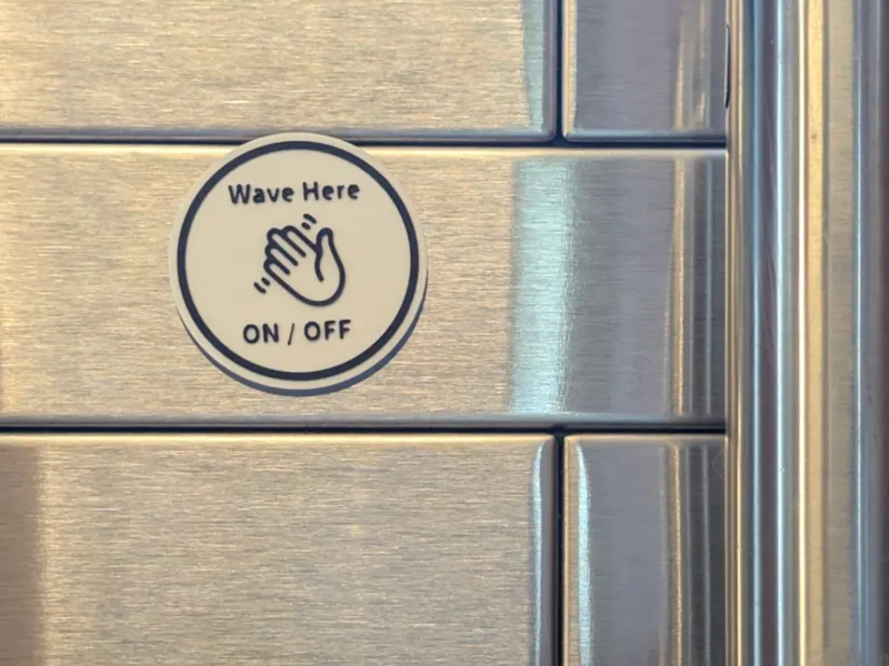 Wave Here Sign - Motion Activated Sinks