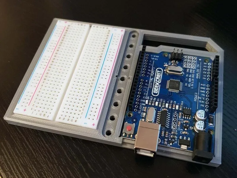 Tray for arduino uno + small breadboard