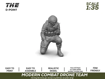 Figura decorativa: Modern Combat Drone Team | 1:35 Scale Figures — vista de referencia 2