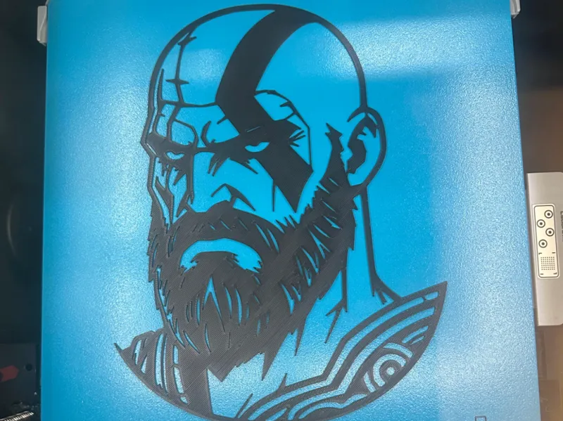 Kratos (God of War) LineArt / WallArt