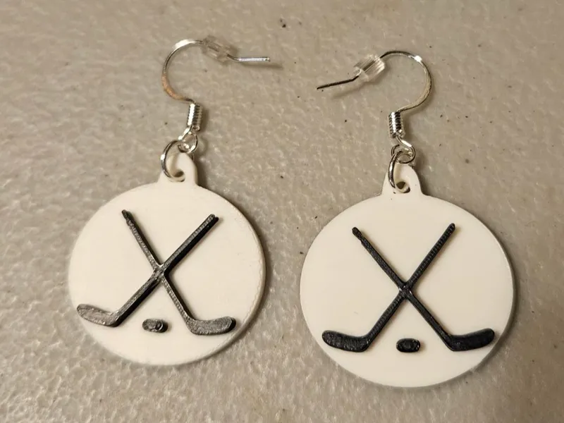 Hockey Earrings