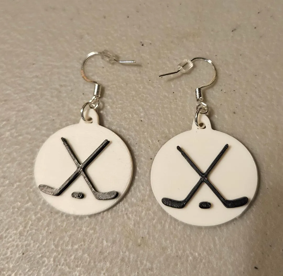 Hockey Earrings view 3