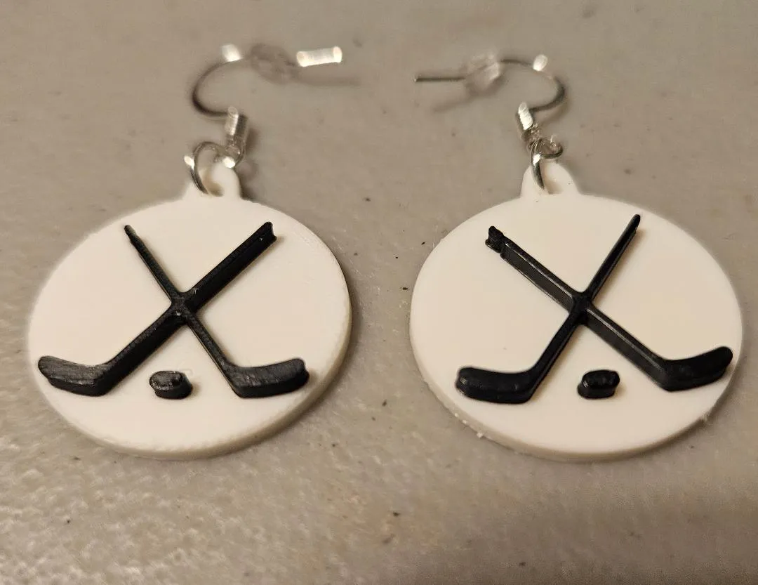Hockey Earrings view 2