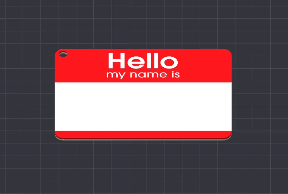 Hello My Name Is Name Badge - Free 3D Print Model - MakerWorld