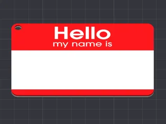 Hello My Name Is Name Badge