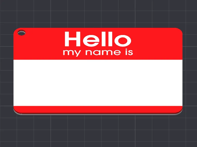 Hello My Name Is Name Badge 