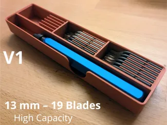 Gridfinity Deburrer  – 19 Blades + Magnetic Holder