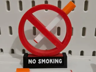 Table top No Smoking sign