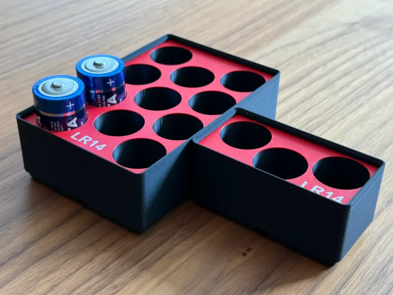 Gridfinity Bin LR14 battery holder