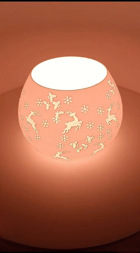 Xmas Themed Tealight Holder/Mini Vase
