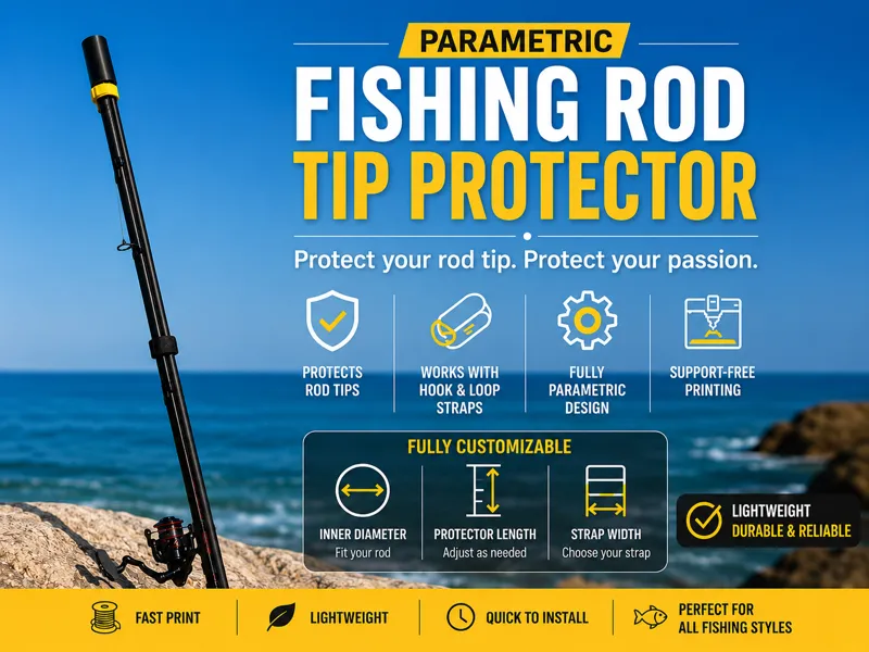 Parametric Fishing Rod Tip Protector