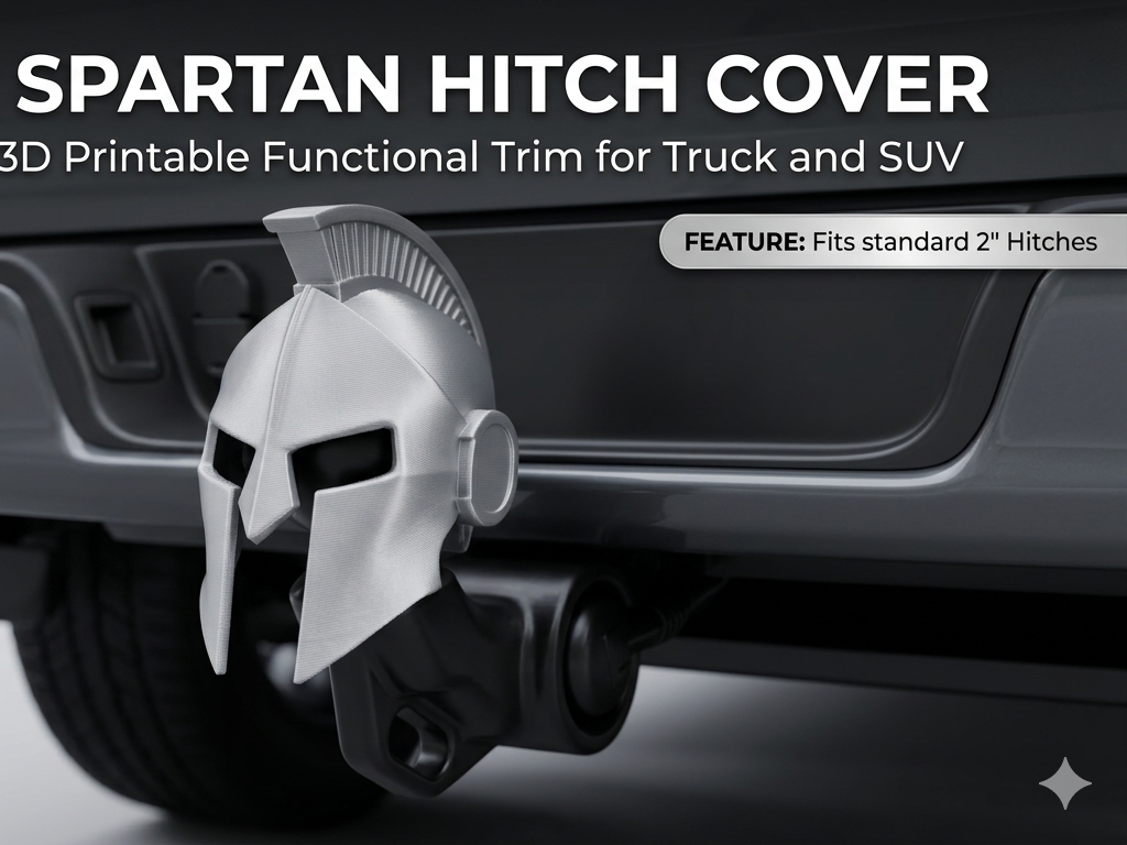 Spartan Helmet Trailer Hitch Cover
