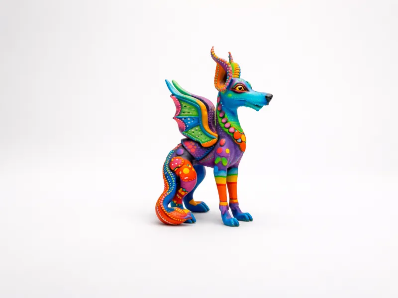 Alebrije Dragon Dog – Fantasy Figurine