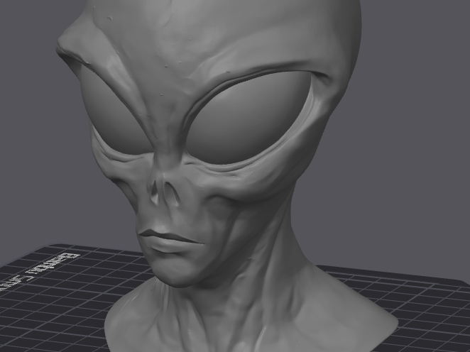 Cabeza de Alien Gris.