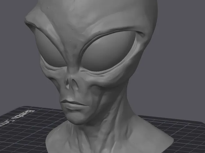Cabeza de Alien Gris.