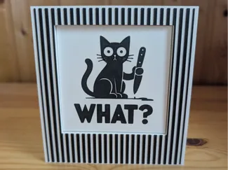 What - Katze im Rahmen