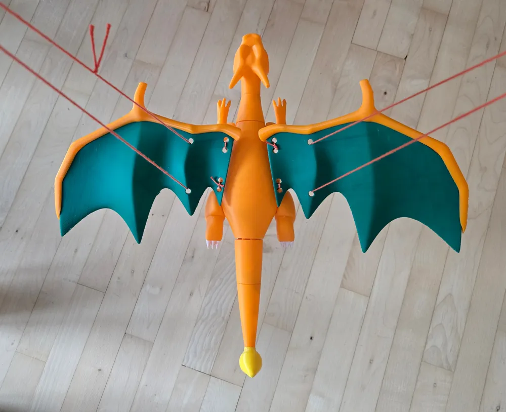 Flying Charizard Moving Figure - Free 3D Print Model - MakerWorld
