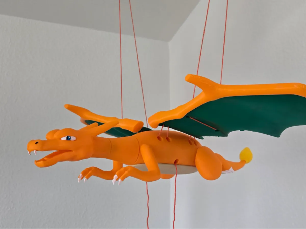 Flying Charizard Moving Figure - Free 3D Print Model - MakerWorld