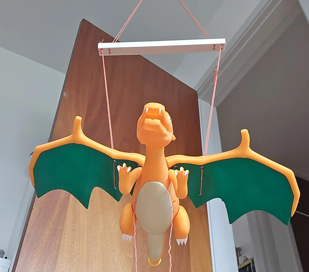 Flying Charizard Moving Figure - Free 3D Print Model - MakerWorld