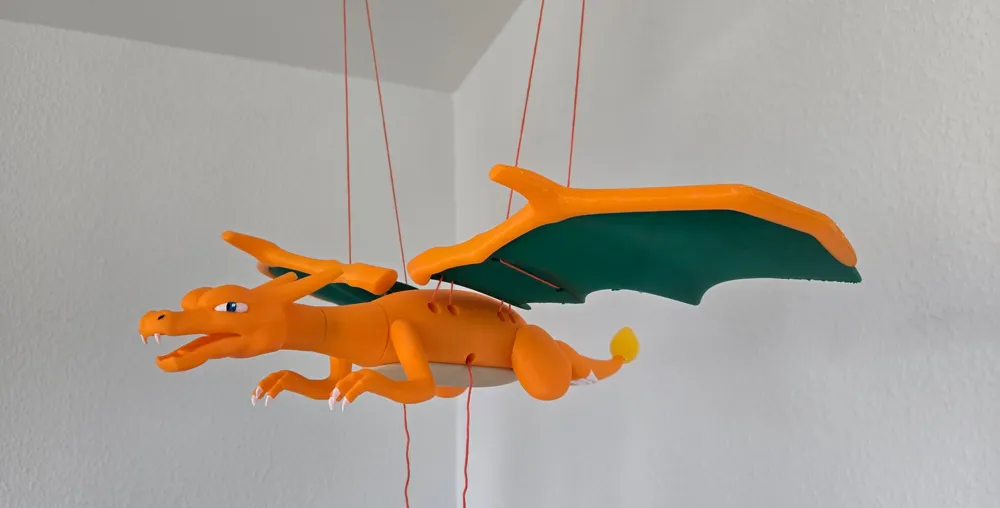 Flying Charizard Moving Figure - Free 3D Print Model - MakerWorld