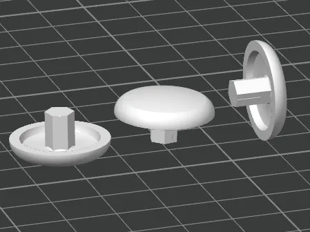 PVC Door Hinge Cover Cap 10mm with 5mm insert