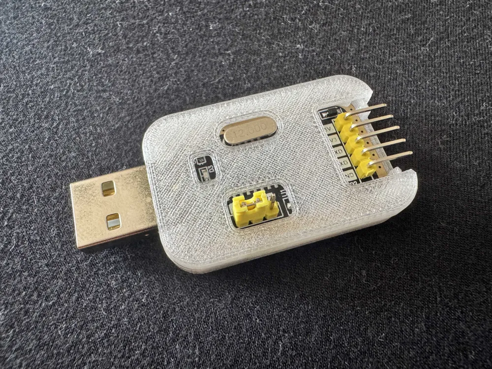 Snap-fit enclosure for CH340G USB to TTL adapter - Free 3D Print Model ...