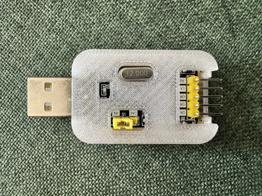 Snap-fit enclosure for CH340G USB to TTL adapter - Free 3D Print Model ...